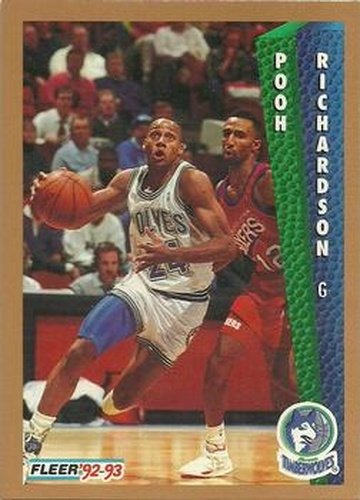 #136 Pooh Richardson - Minnesota Timberwolves - 1992-93 Fleer Basketball