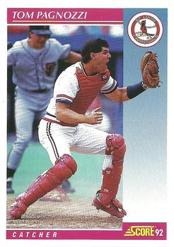 #136 Tom Pagnozzi - St. Louis Cardinals - 1992 Score Baseball