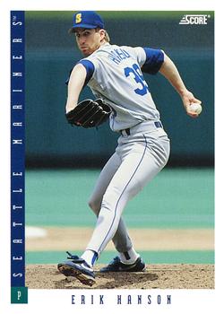#136 Erik Hanson - Seattle Mariners - 1993 Score Baseball