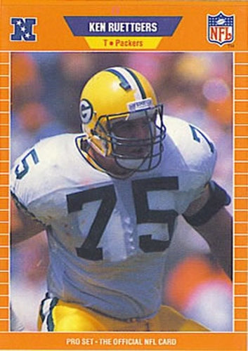 #136 Ken Ruettgers - Green Bay Packers - 1989 Pro Set Football