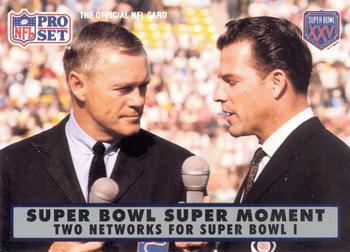 #136 Two Networks - 1990-91 Pro Set Super Bowl XXV Silver Anniversary Football