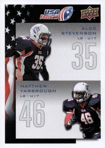 #136 Alec Stevenson / Matthew Yarbrough - USA - 2014 Upper Deck USA Football