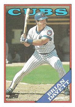 #136 Brian Dayett - Chicago Cubs - 1988 Topps Baseball