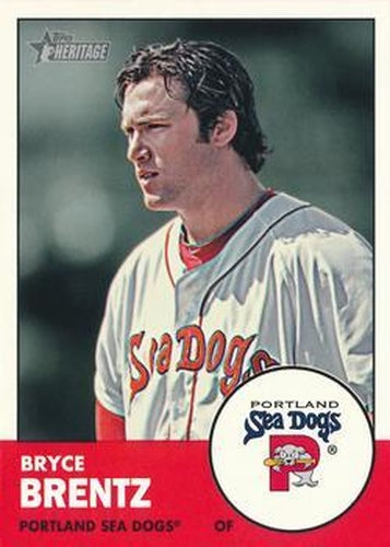 #136 Bryce Brentz - Portland Sea Dogs - 2012 Topps Heritage Minor League Baseball