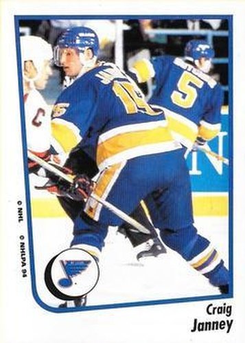 #136 Craig Janney - St. Louis Blues - 1994-95 Panini Hockey Stickers