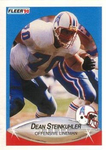 #136 Dean Steinkuhler - Houston Oilers - 1990 Fleer Football