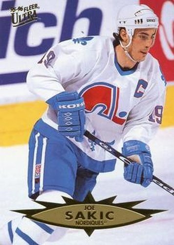 #136 Joe Sakic - Quebec Nordiques - 1995-96 Ultra Hockey