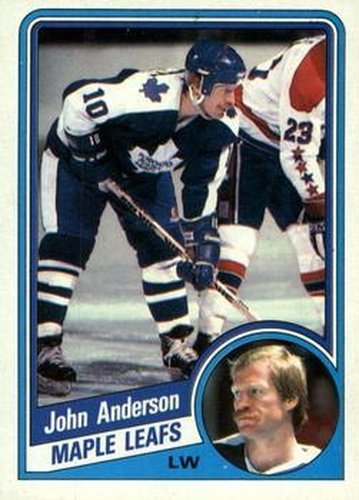 #136 John Anderson - Toronto Maple Leafs - 1984-85 Topps Hockey