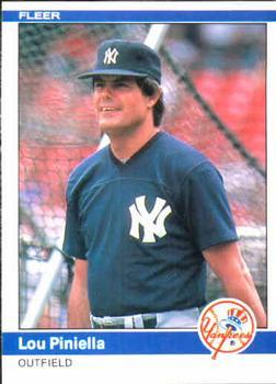 #136 Lou Piniella - New York Yankees - 1984 Fleer Baseball
