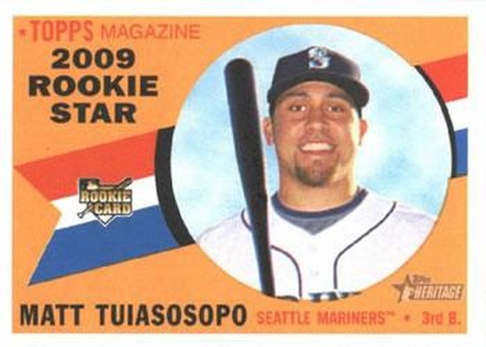 #136 Matt Tuiasosopo - Seattle Mariners - 2009 Topps Heritage Baseball