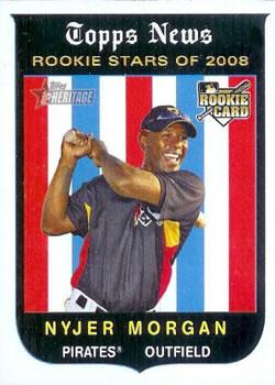 #136 Nyjer Morgan - Pittsburgh Pirates - 2008 Topps Heritage Baseball