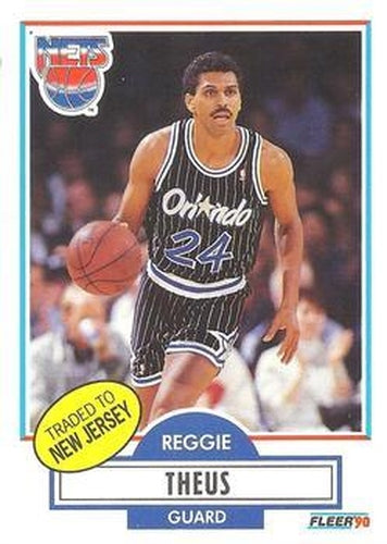 #136 Reggie Theus - New Jersey Nets - 1990-91 Fleer Basketball