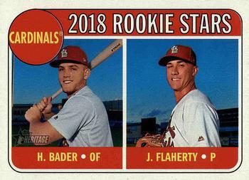 #136 Harrison Bader / Jack Flaherty - St. Louis Cardinals - 2018 Topps Heritage Baseball