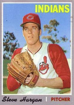 #136 Steve Hargan - Cleveland Indians - 1970 Topps Baseball