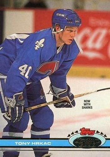 #136 Tony Hrkac - San Jose Sharks - 1991-92 Stadium Club Hockey