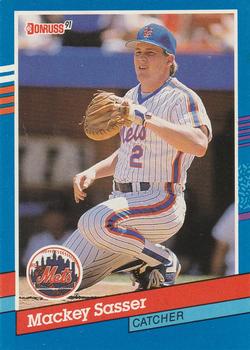 #136 Mackey Sasser - New York Mets - 1991 Donruss Baseball