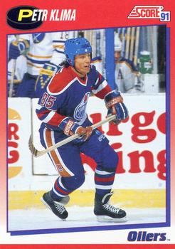 #136 Petr Klima - Edmonton Oilers - 1991-92 Score Canadian Bilingual Hockey