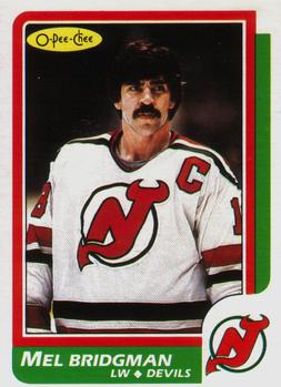 #136 Mel Bridgman - New Jersey Devils - 1986-87 O-Pee-Chee Hockey