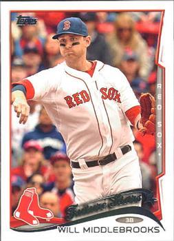 #136a Will Middlebrooks - Boston Red Sox - 2014 Topps Baseball