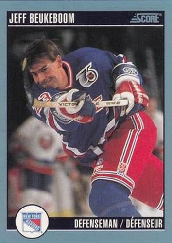 #137 Jeff Beukeboom - New York Rangers - 1992-93 Score Canadian Hockey