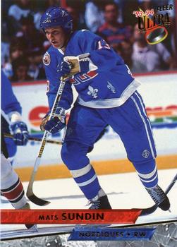 #137 Mats Sundin - Quebec Nordiques - 1993-94 Ultra Hockey