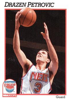 #137 Drazen Petrovic - New Jersey Nets - 1991-92 Hoops Basketball