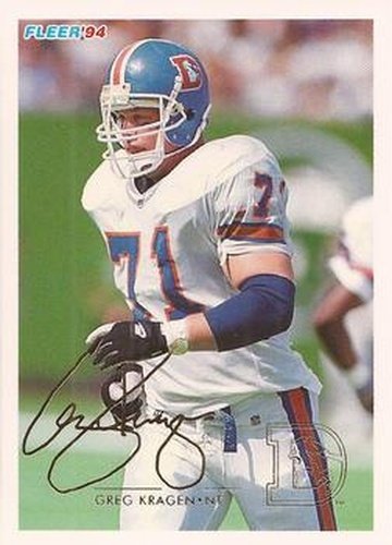 #137 Greg Kragen - Denver Broncos - 1994 Fleer Football