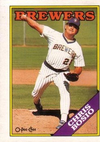 #137 Chris Bosio - Milwaukee Brewers - 1988 O-Pee-Chee Baseball