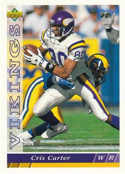 #137 Cris Carter - Minnesota Vikings - 1993 Upper Deck Football