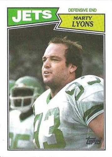 #137 Marty Lyons - New York Jets - 1987 Topps Football