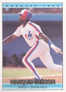 #137 Marquis Grissom - Montreal Expos - 1992 Donruss Baseball