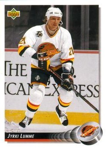 #137 Jyrki Lumme - Vancouver Canucks - 1992-93 Upper Deck Hockey