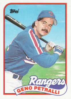 #137 Geno Petralli - Texas Rangers - 1989 Topps Baseball