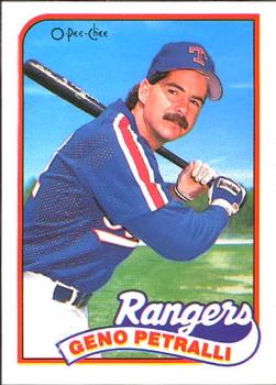 #137 Geno Petralli - Texas Rangers - 1989 O-Pee-Chee Baseball