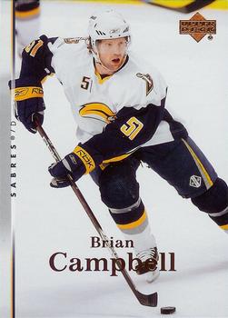 #137 Brian Campbell - Buffalo Sabres - 2007-08 Upper Deck Hockey