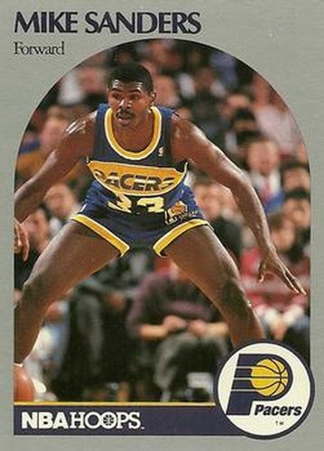 #137 Mike Sanders - Indiana Pacers - 1990-91 Hoops Basketball