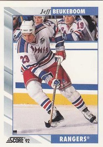 #137 Jeff Beukeboom - New York Rangers - 1992-93 Score USA Hockey