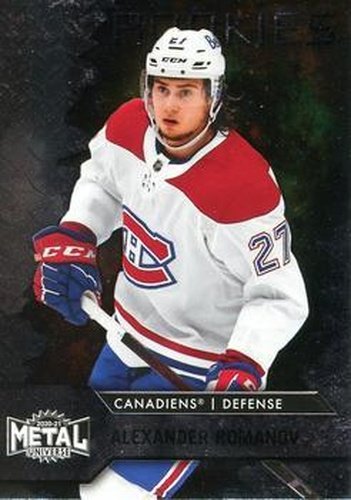 #137 Alexander Romanov - Montreal Canadiens - 2020-21 Skybox Metal Universe Hockey