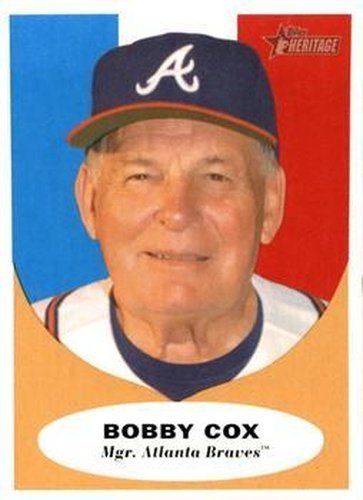 #137 Bobby Cox - Atlanta Braves - 2010 Topps Heritage Baseball