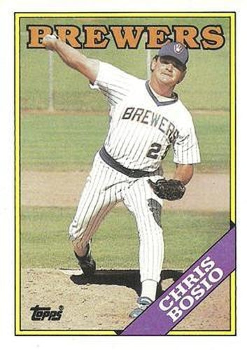 #137 Chris Bosio - Milwaukee Brewers - 1988 Topps Baseball