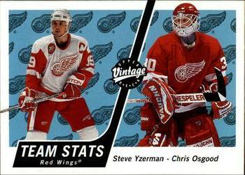 #137 Steve Yzerman / Chris Osgood - Detroit Red Wings - 2000-01 Upper Deck Vintage Hockey