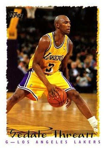 #137 Sedale Threatt - Los Angeles Lakers - 1994-95 Topps Basketball