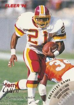 #137 Terry Allen - Washington Redskins - 1996 Fleer Football