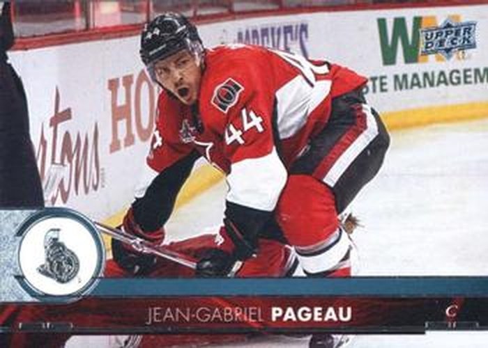 #137 Jean-Gabriel Pageau - Ottawa Senators - 2017-18 Upper Deck Hockey