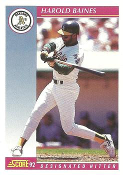 #137 Harold Baines - Oakland Athletics - 1992 Score Baseball