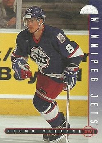#137 Teemu Selanne - Winnipeg Jets - 1995-96 Leaf Hockey