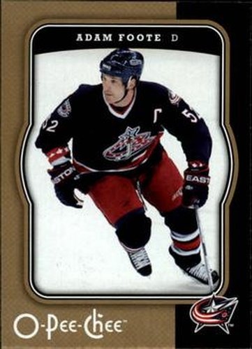 #137 Adam Foote - Columbus Blue Jackets - 2007-08 O-Pee-Chee Hockey