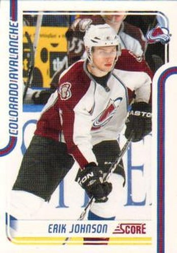 #137 Erik Johnson - Colorado Avalanche - 2011-12 Score Hockey