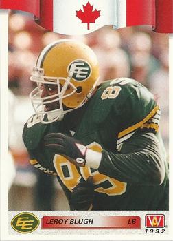 #137 Leroy Blugh - Edmonton Eskimos - 1992 All World CFL Football