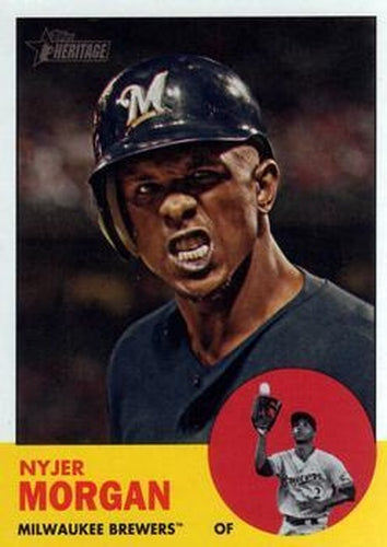 #137a Nyjer Morgan - Milwaukee Brewers - 2012 Topps Heritage Baseball